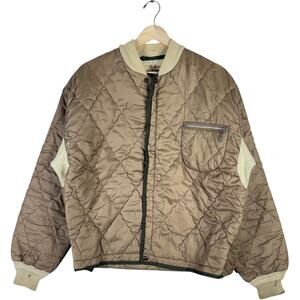 Vintage Aircel Quilted Full Zip Light Jacket M